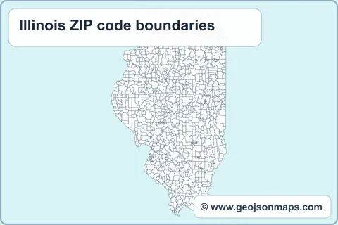 Preview of Illinois ZIP code boundaries map