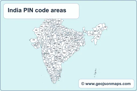 Preview of India PIN code areas map