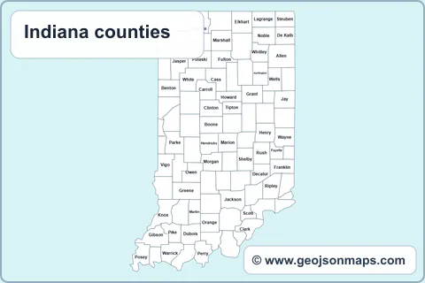 Preview of Indiana counties map