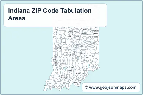 Preview of Indiana ZIP Code Tabulation Areas map