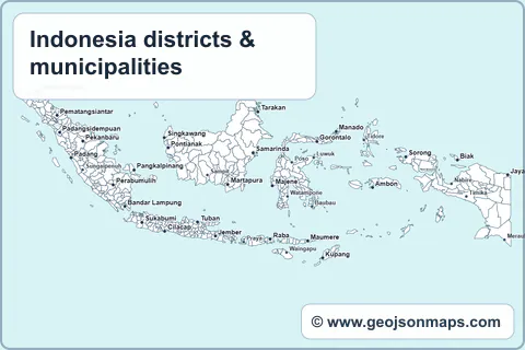 Preview of Indonesia districts & municipalities map