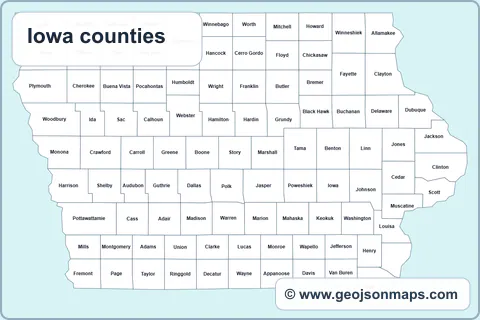 Preview of Iowa counties map