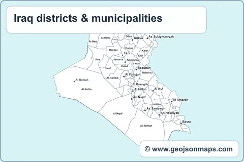 Preview of Iraq districts & municipalities map