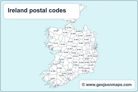 Preview of Ireland postal codes map