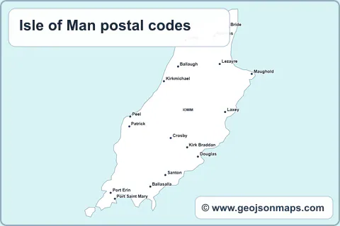 Preview of Isle of Man postal codes map