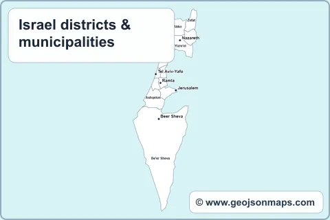 Preview of Israel districts & municipalities map