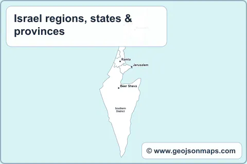 Preview of Israel regions, states & provinces map