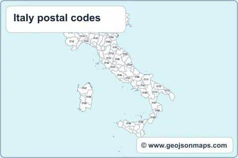 Preview of Italy postal codes map