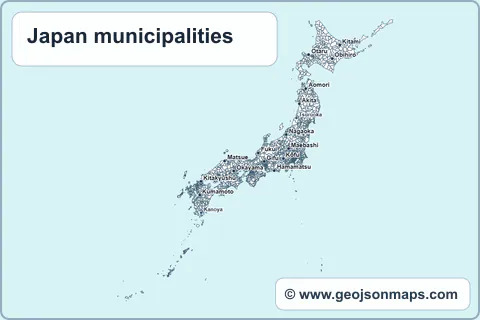 Preview of Japan municipalities map