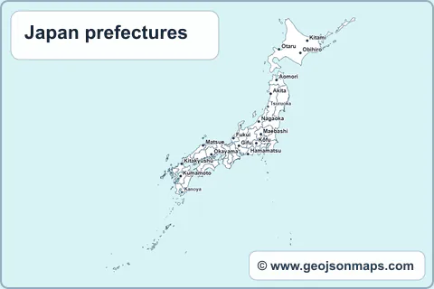Preview of Japan prefectures map