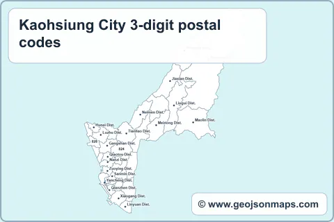 Preview of Kaohsiung City 3-digit postal codes map