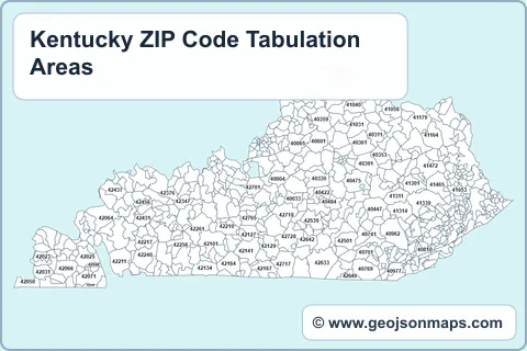 Preview of Kentucky ZIP Code Tabulation Areas map