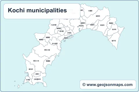 Preview of Kochi municipalities map