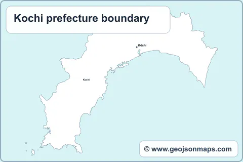 Preview of Kochi prefecture boundary map