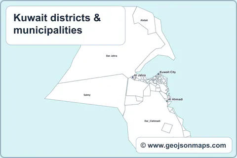 Preview of Kuwait districts & municipalities map