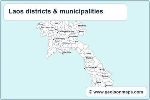 Preview of Laos districts & municipalities map