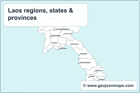 Preview of Laos regions, states & provinces map