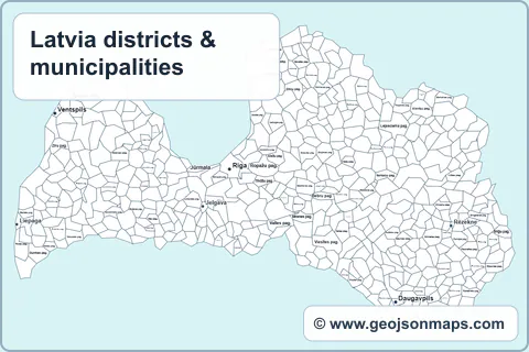 Preview of Latvia districts & municipalities map