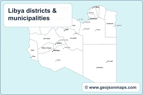 Preview of Libya districts & municipalities map