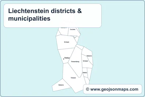 Preview of Liechtenstein districts & municipalities map