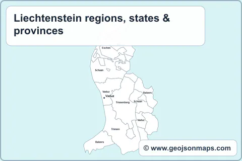 Preview of Liechtenstein regions, states & provinces map