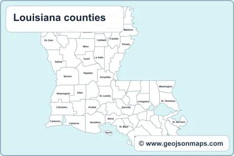 Preview of Louisiana counties map