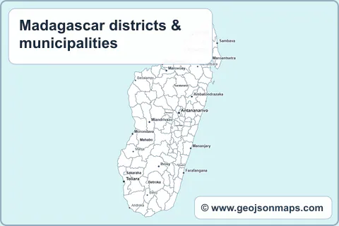Preview of Madagascar districts & municipalities map