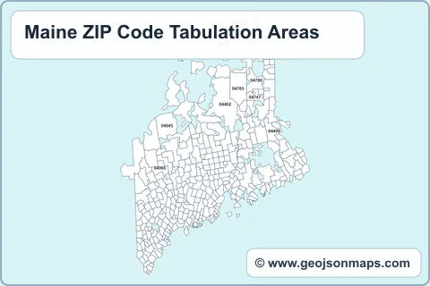Preview of Maine ZIP Code Tabulation Areas map