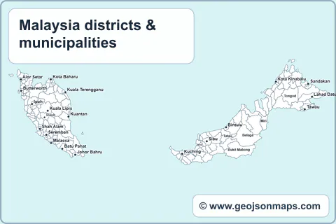Preview of Malaysia districts & municipalities map