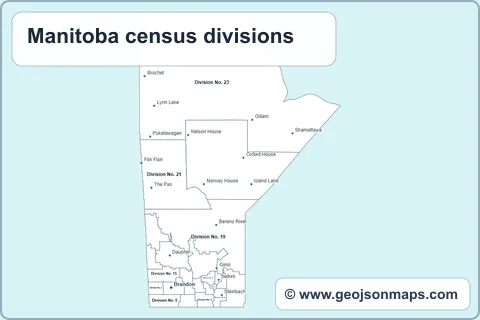 Preview of Manitoba census divisions map