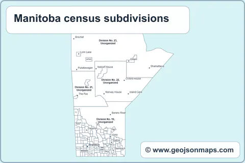 Preview of Manitoba census subdivisions map