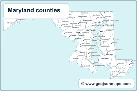 Preview of Maryland counties map