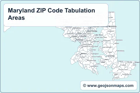 Preview of Maryland ZIP Code Tabulation Areas map