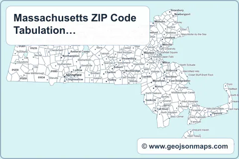 Preview of Massachusetts ZIP Code Tabulation Areas map