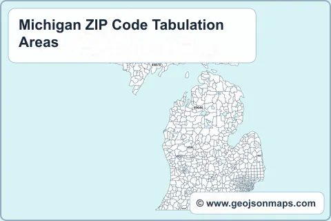 Preview of Michigan ZIP Code Tabulation Areas map