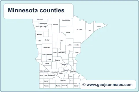 Preview of Minnesota counties map