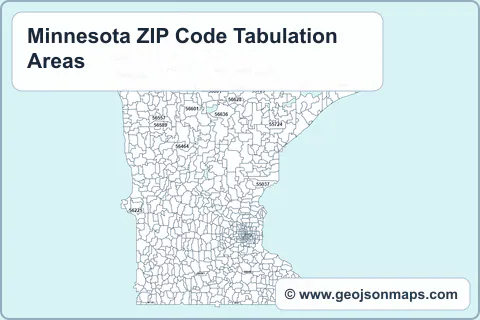 Preview of Minnesota ZIP Code Tabulation Areas map
