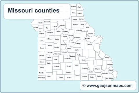 Preview of Missouri counties map