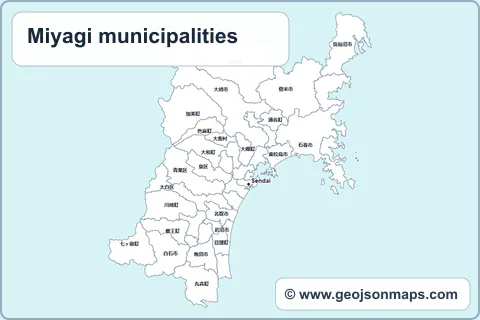 Preview of Miyagi municipalities map
