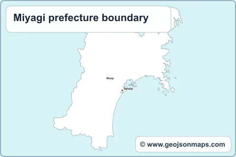Preview of Miyagi prefecture boundary map