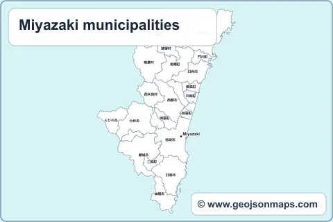 Preview of Miyazaki municipalities map