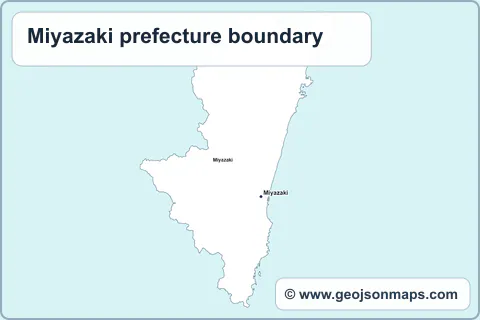 Preview of Miyazaki prefecture boundary map