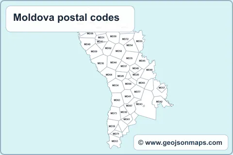 Preview of Moldova postal codes map