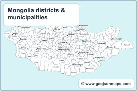 Preview of Mongolia districts & municipalities map