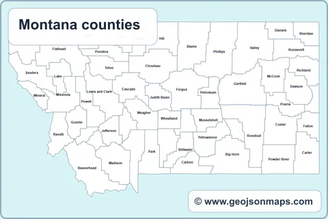 Preview of Montana counties map