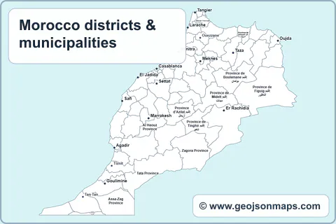Preview of Morocco districts & municipalities map