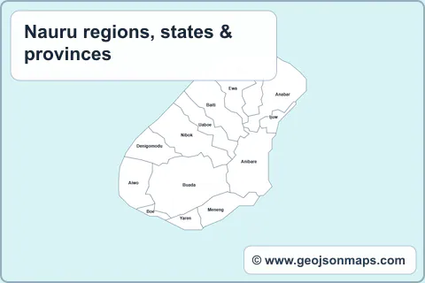 Preview of Nauru regions, states & provinces map
