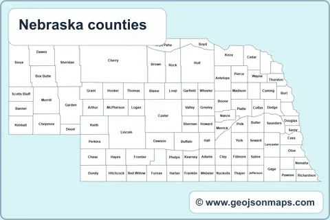 Preview of Nebraska counties map