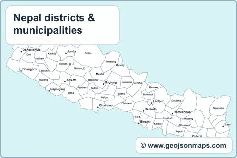 Preview of Nepal districts & municipalities map