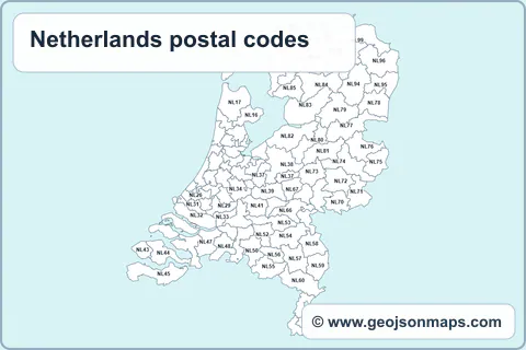 Preview of Netherlands postal codes map